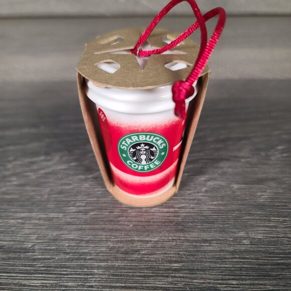 Starbucks Other - New Starbucks Coffee Mini To Go Tumbler Hot Cup Mug 2010 Ceramic Ornament